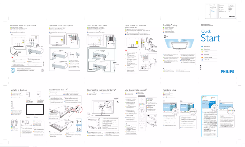 Imagen de la primera página del manual del dispositivo 32PFL7423D
