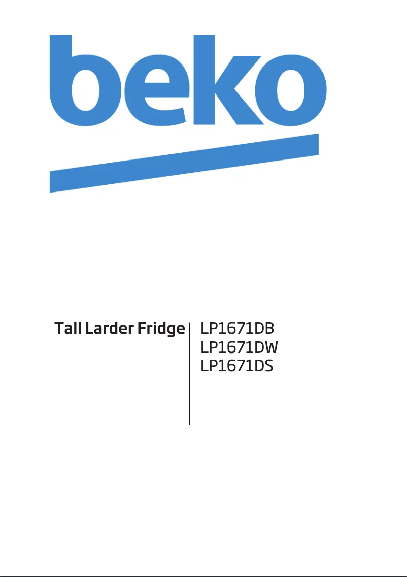 Page 1 de la notice Manuel utilisateur Beko LP1671D