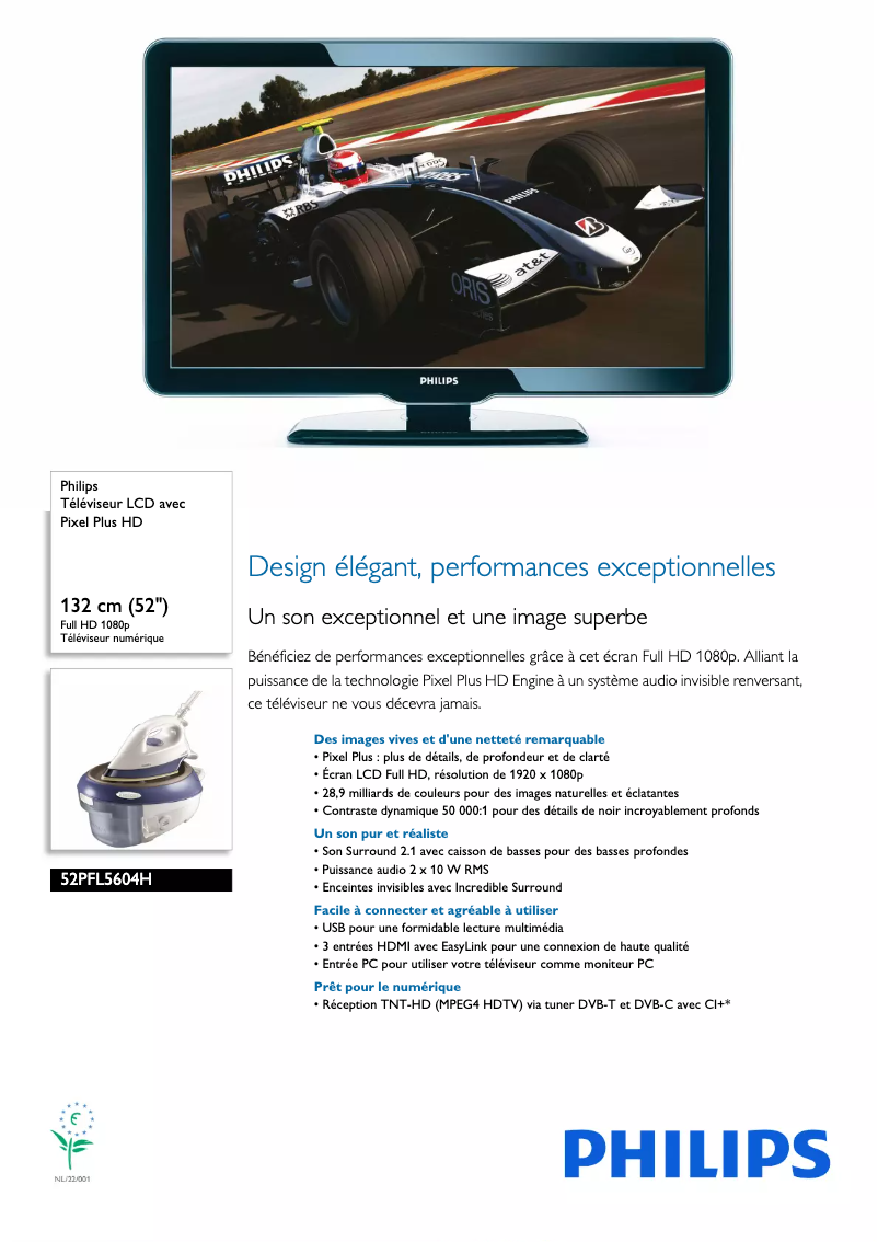 First page image of the manual for 52PFL5604H