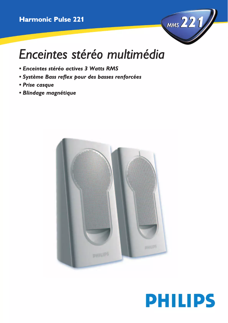 Página 1 del manual Ficha técnica Philips MMS221