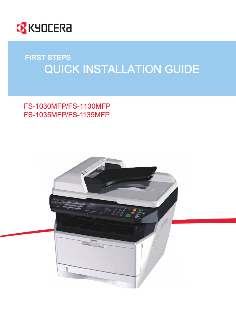 Page 1 de la notice Manuel utilisateur Kyocera FS FS-1130MFP