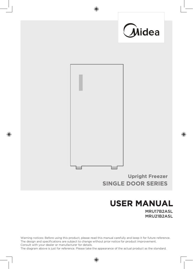 Page n°1 - Manuel utilisateur Midea MRU17B2ASL