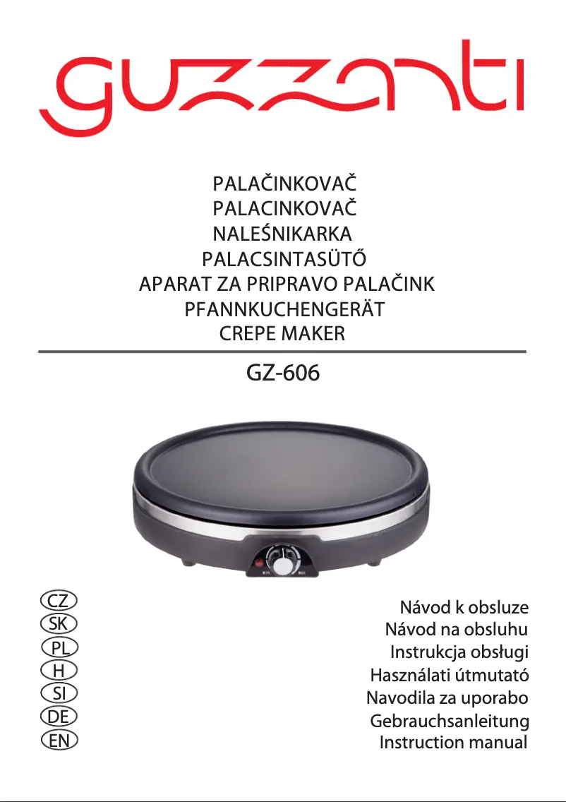 Image de la première page du manuel de l'appareil GZ 606