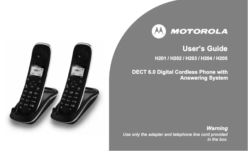 Página 1 del manual Manual de usuario Motorola H205