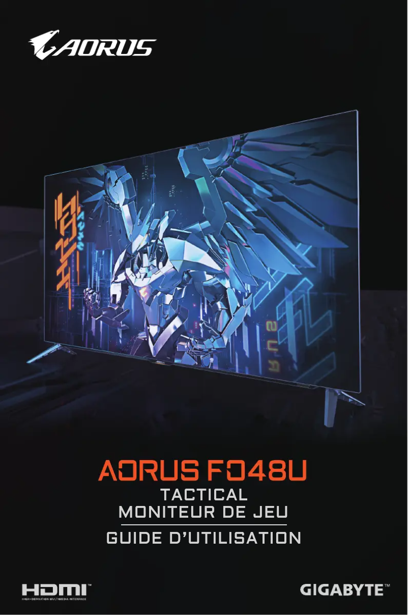 Page 1 de la notice Manuel utilisateur Gigabyte AORUS FO48U
