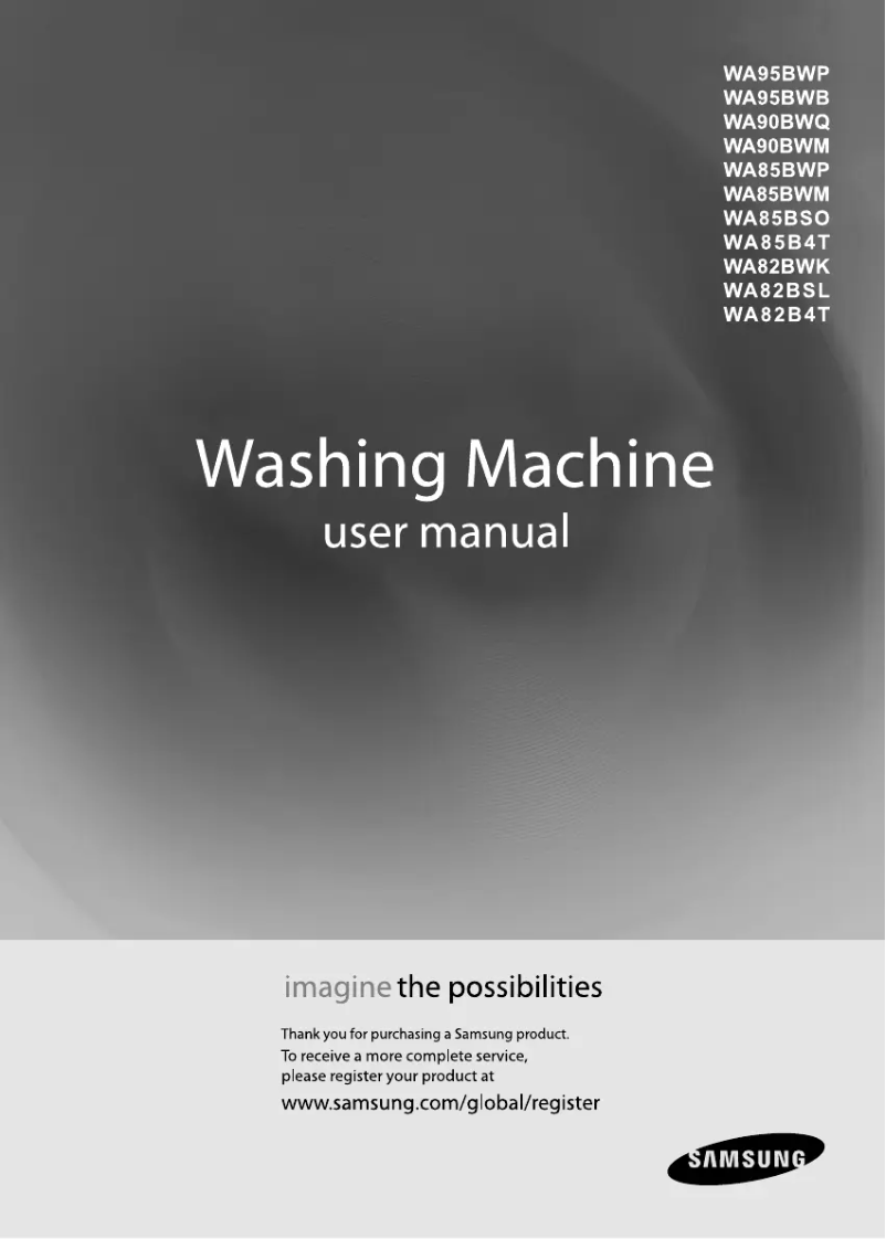 Page 1 de la notice Manuel utilisateur Samsung WA90BWQEH