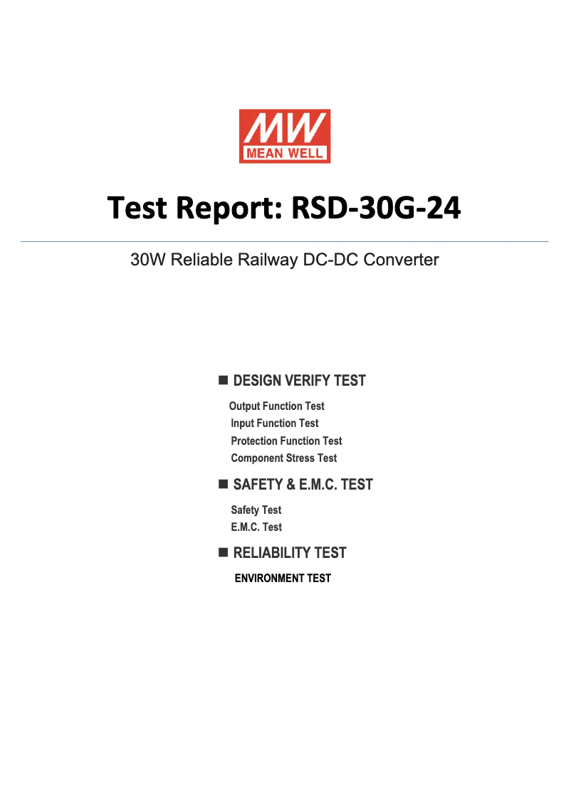 Page n°1 - Fiche technique Mean Well RSD-30G-24