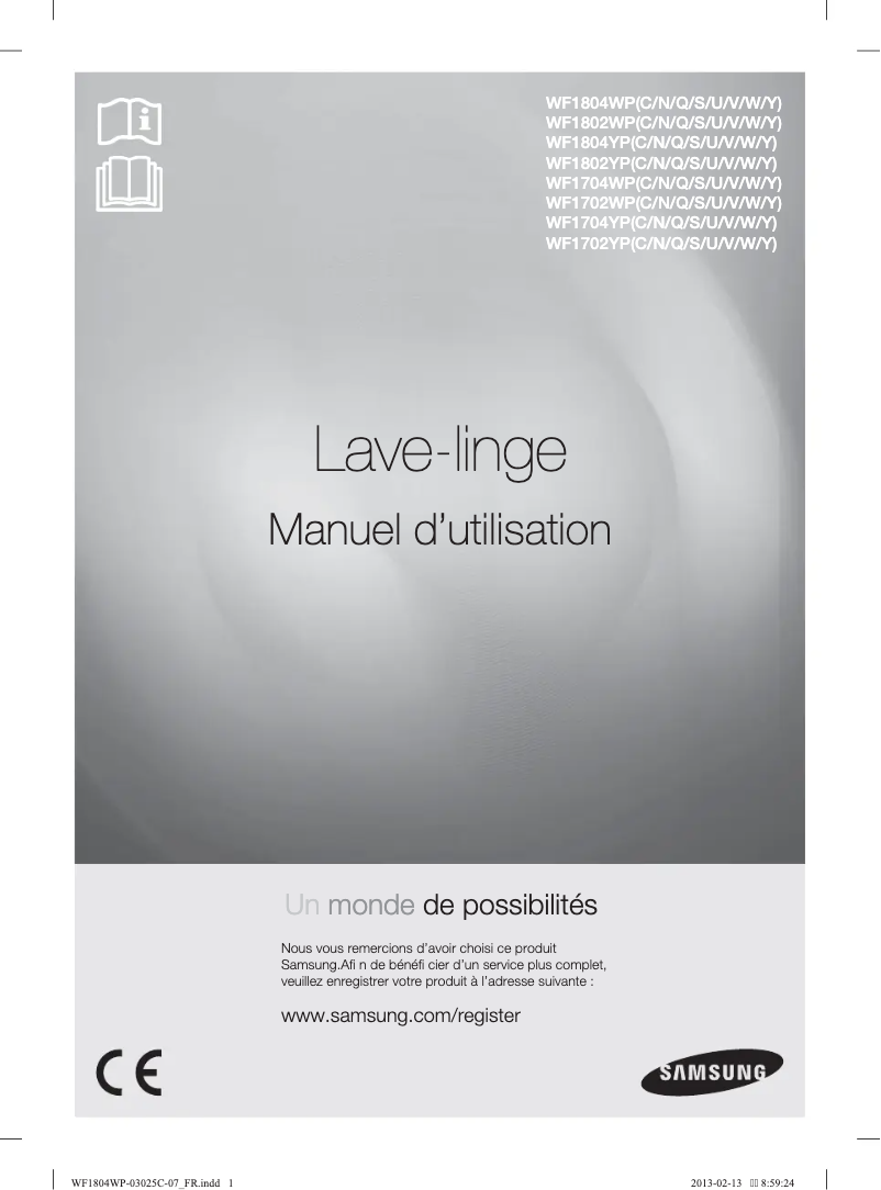 Image de la première page du manuel de l'appareil WF1702WPC