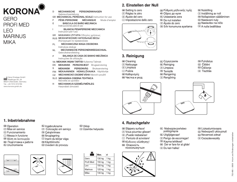 Page 1 de la notice Manuel utilisateur Korona Gero