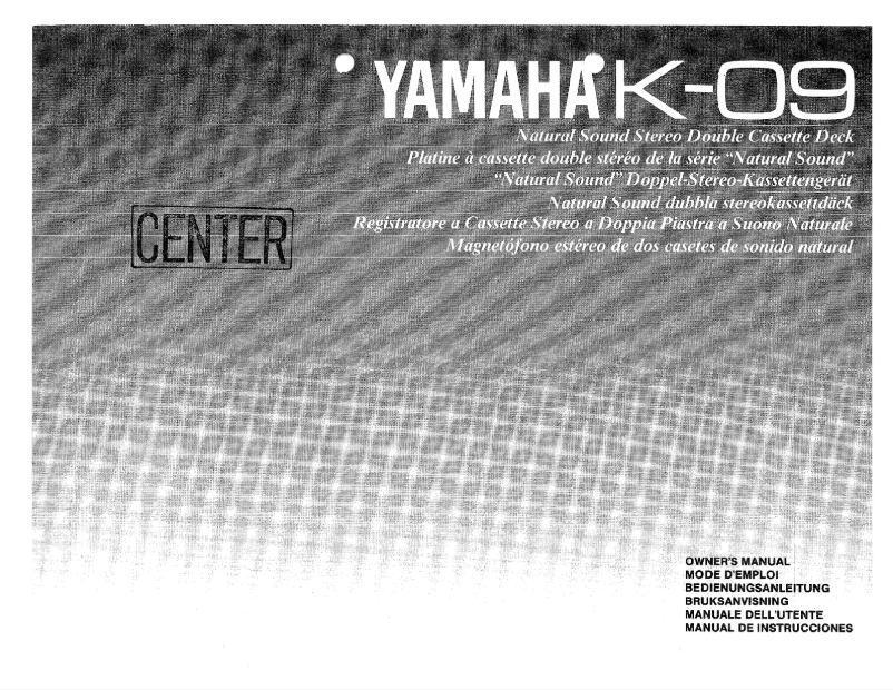 Page n°1 - Manuel utilisateur Yamaha K-09