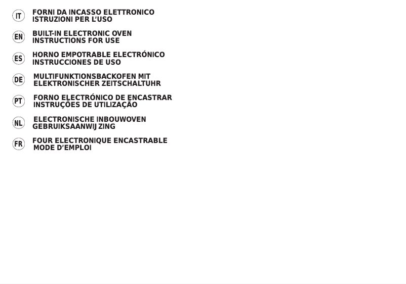 Page 1 de la notice Manuel utilisateur Candy FP 827