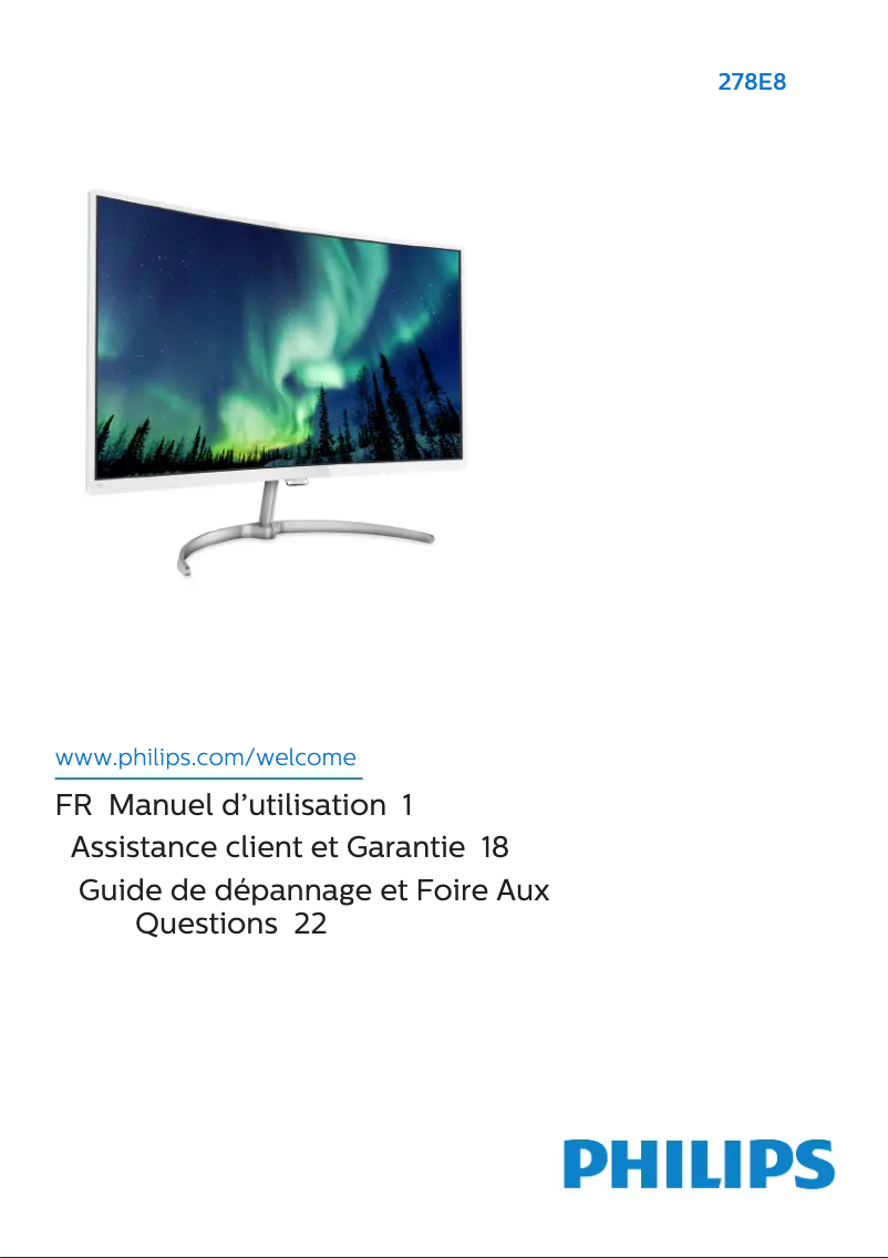 Page n°1 - Manuel utilisateur Philips 278E8QJAB