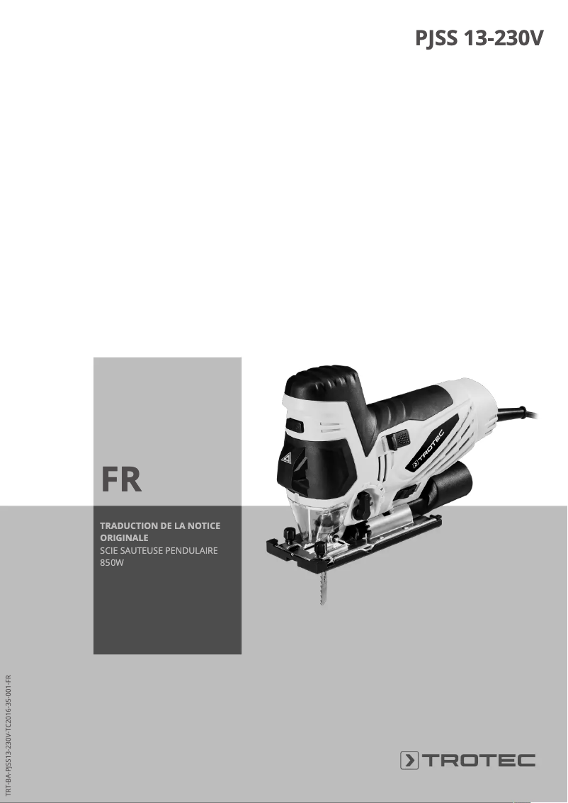 Image de la première page du manuel de l'appareil PJSS 13-230V