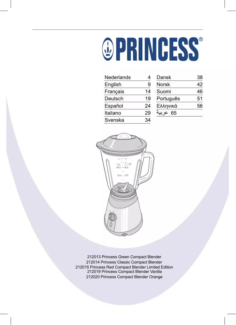 Page 1 de la notice Manuel utilisateur Princess Compact 212015 Red