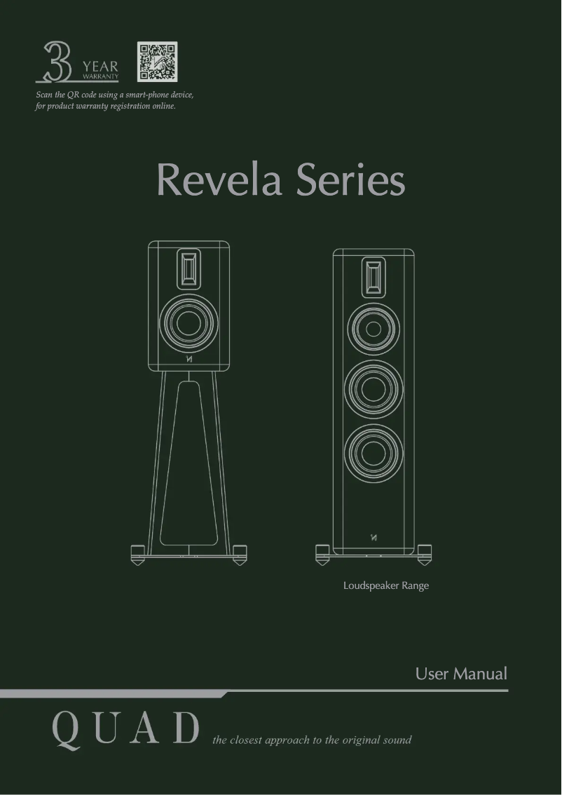 Page 1 de la notice Manuel utilisateur Quad Revela Stand