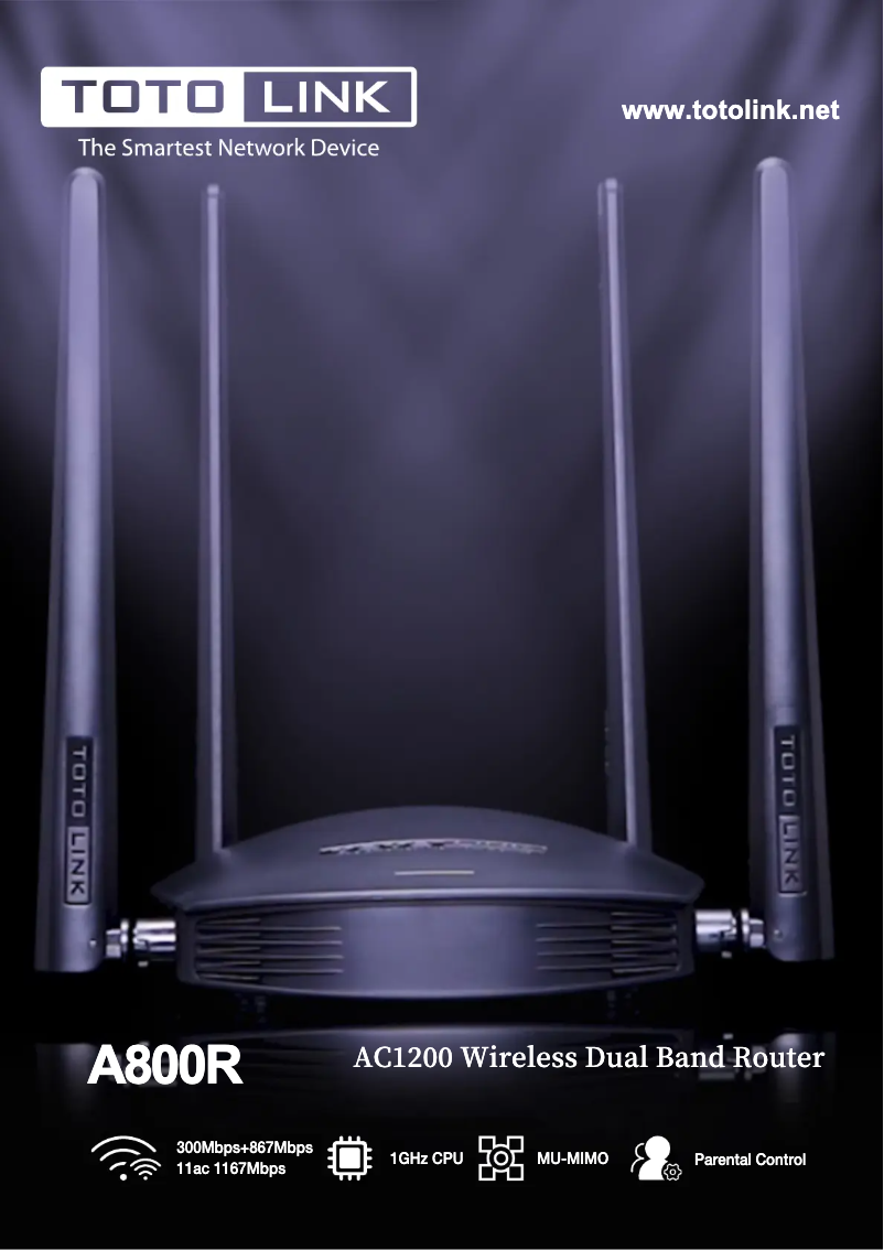 Page n°1 - Manuel utilisateur Totolink A800R