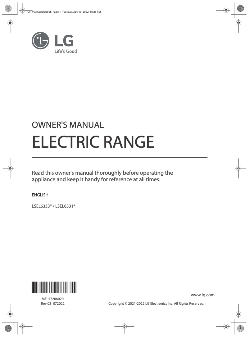 Page 1 de la notice Manuel utilisateur LG LSEL6331F