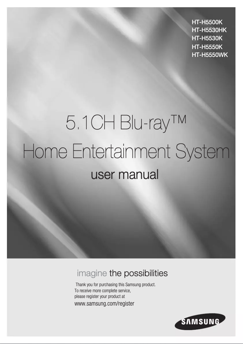 Page n°1 - Manuel utilisateur Samsung HT-H5550WK