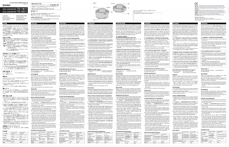 Page 1 de la notice Manuel utilisateur Sigma TC-1411