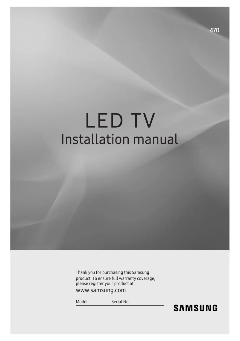 Page n°1 - Mode d'emploi Samsung HG43EJ470AC