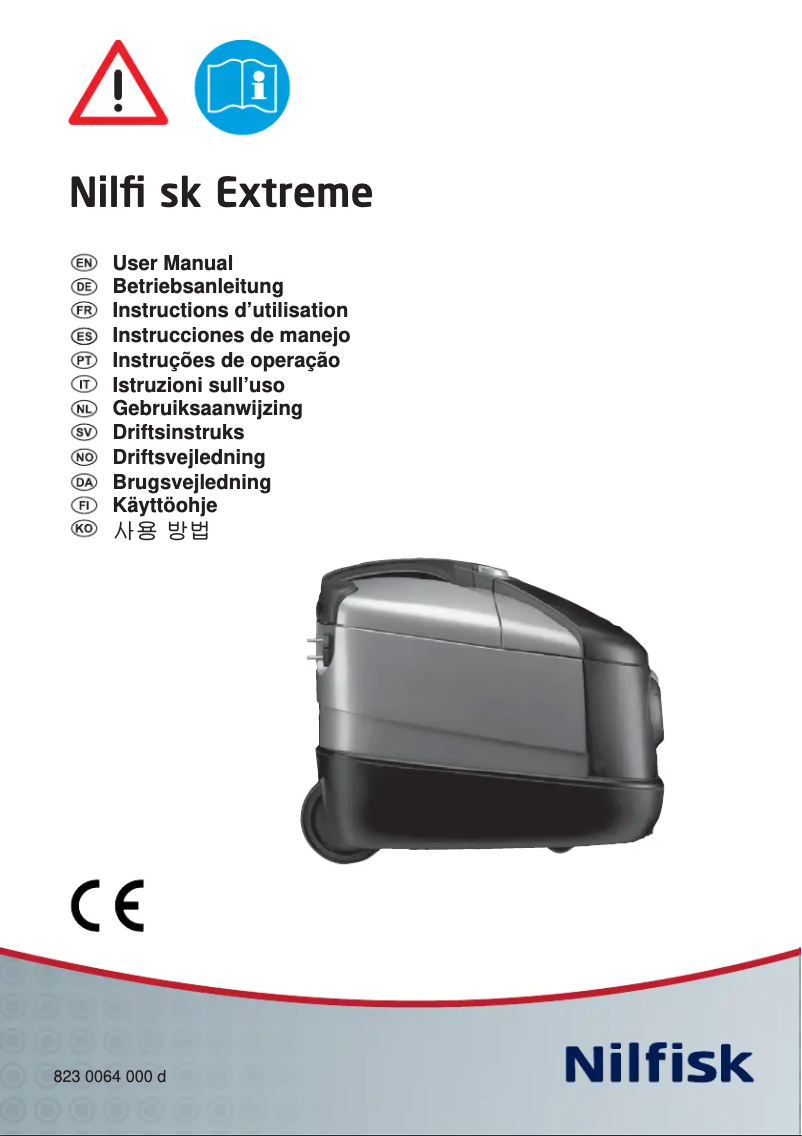 Page 1 de la notice Manuel utilisateur Nilfisk Extreme Care