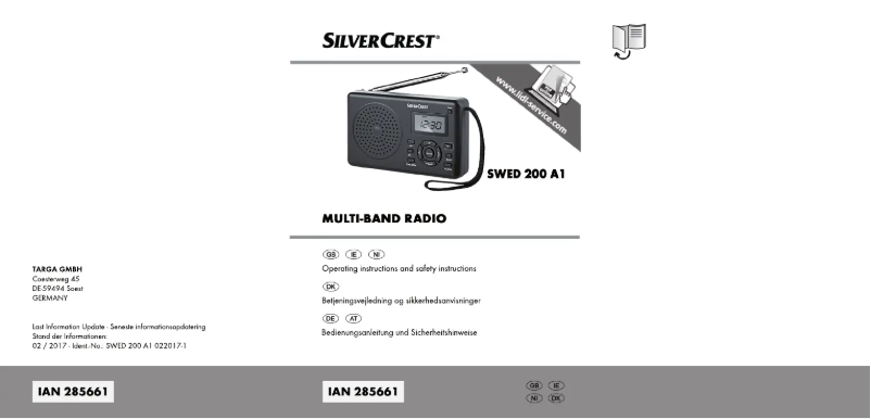 Page 1 de la notice Manuel utilisateur SilverCrest SWED 200 A1