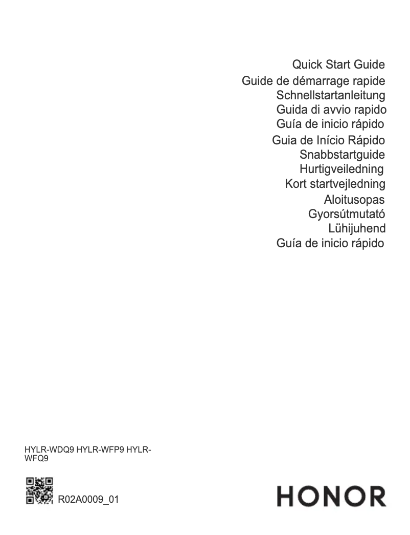 Page 1 de la notice Manuel utilisateur Honor MagicBook Pro 2020