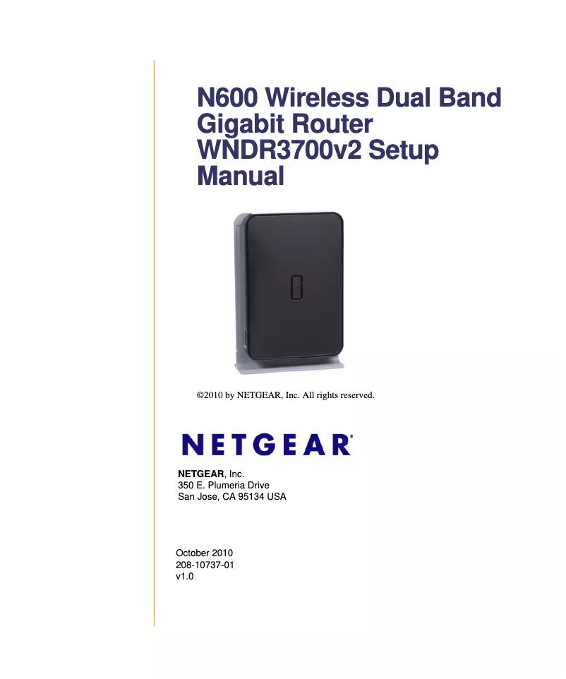 Page 1 de la notice Manuel utilisateur Netgear WNDR3700v2