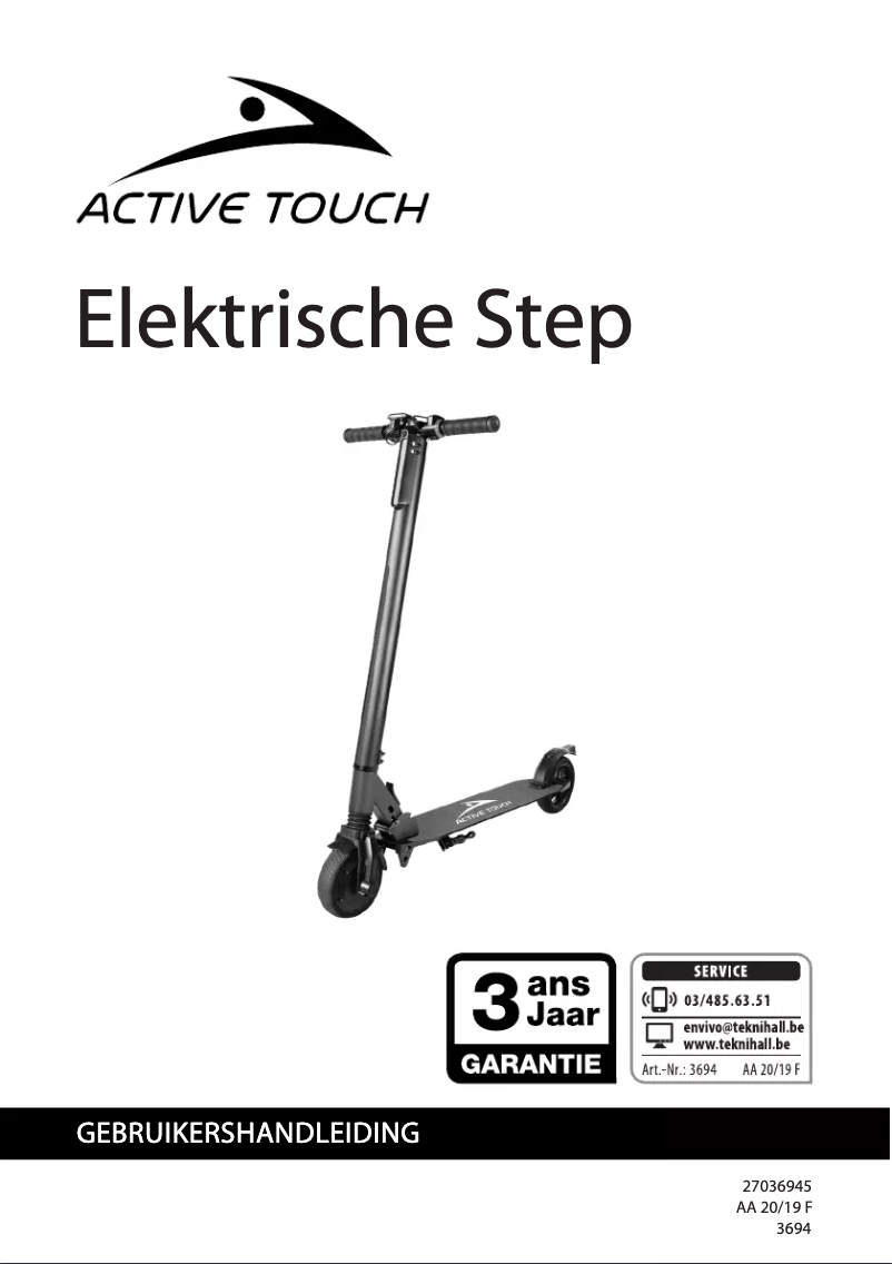 Page 1 de la notice Manuel utilisateur Active Touch 3694