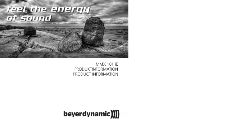 Page 1 de la notice Manuel utilisateur Beyerdynamic MMX 101 iE