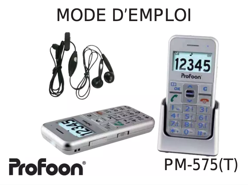 Image de la première page du manuel de l'appareil PM-575T