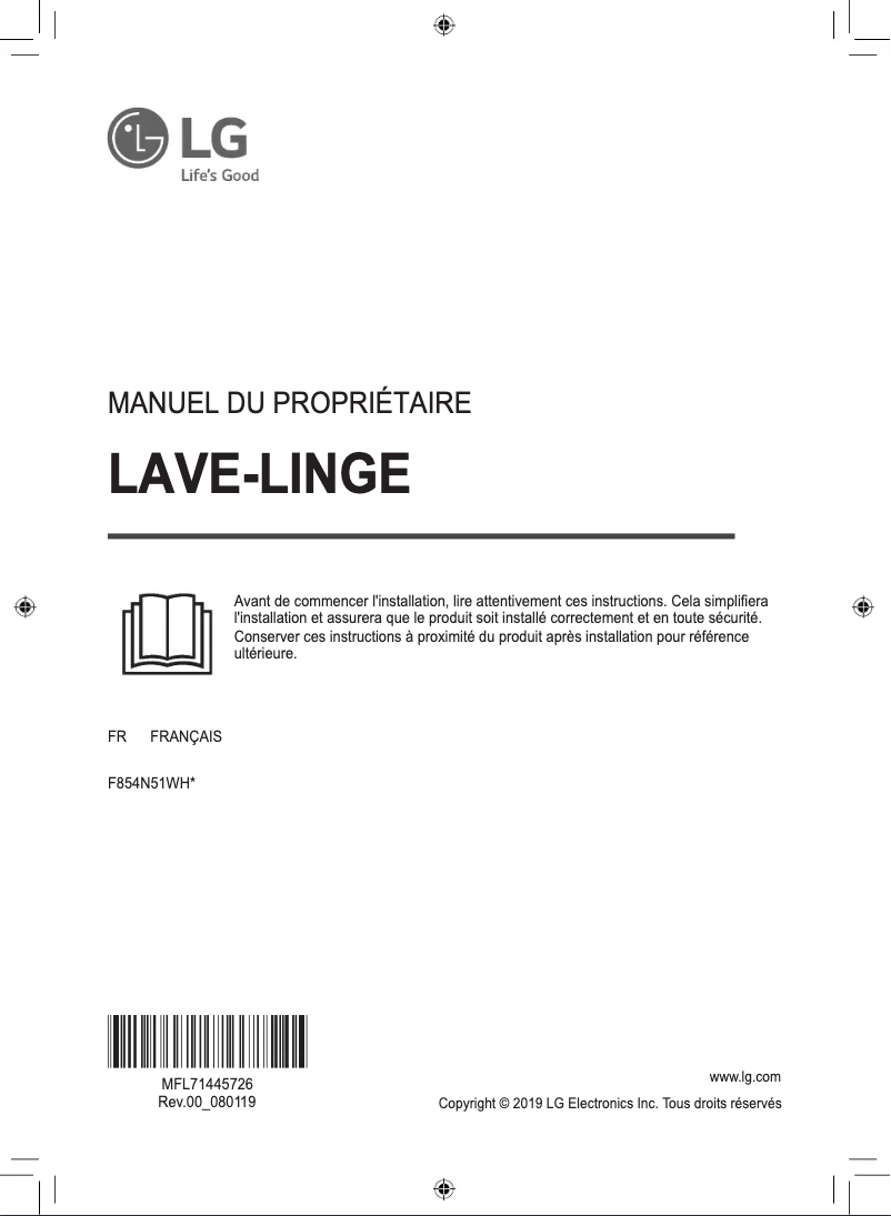 Page n°1 - Manuel utilisateur LG F854N51WHSB