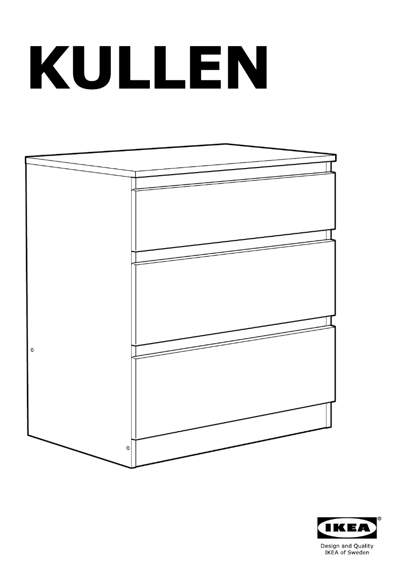Page 1 de la notice Manuel utilisateur Ikea KULLEN (3 drawers)