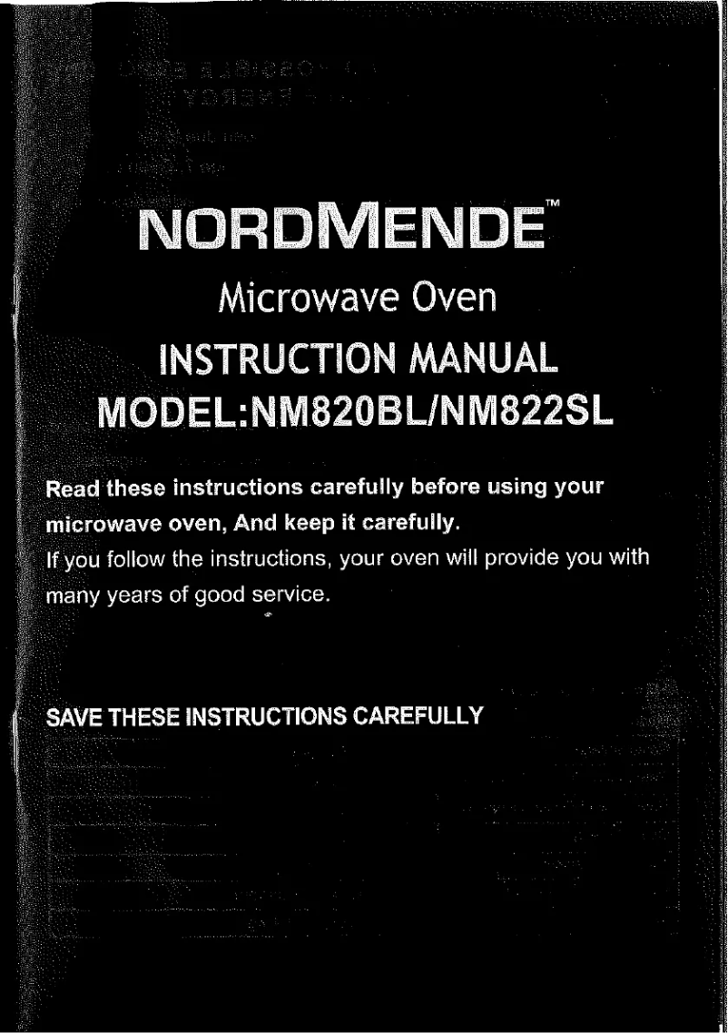 Page n°1 - Manuel utilisateur Nordmende NM822SL
