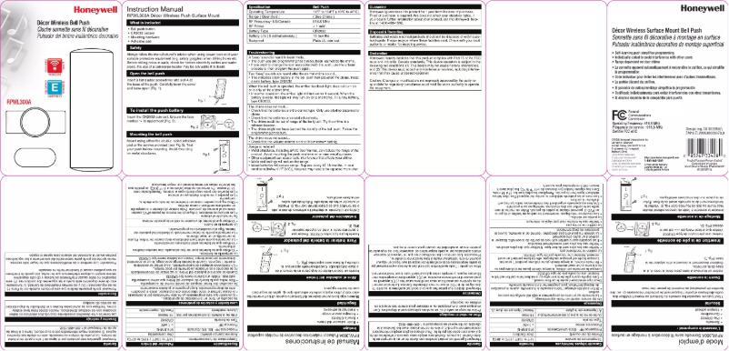 Image de la première page du manuel de l'appareil RPWL300A