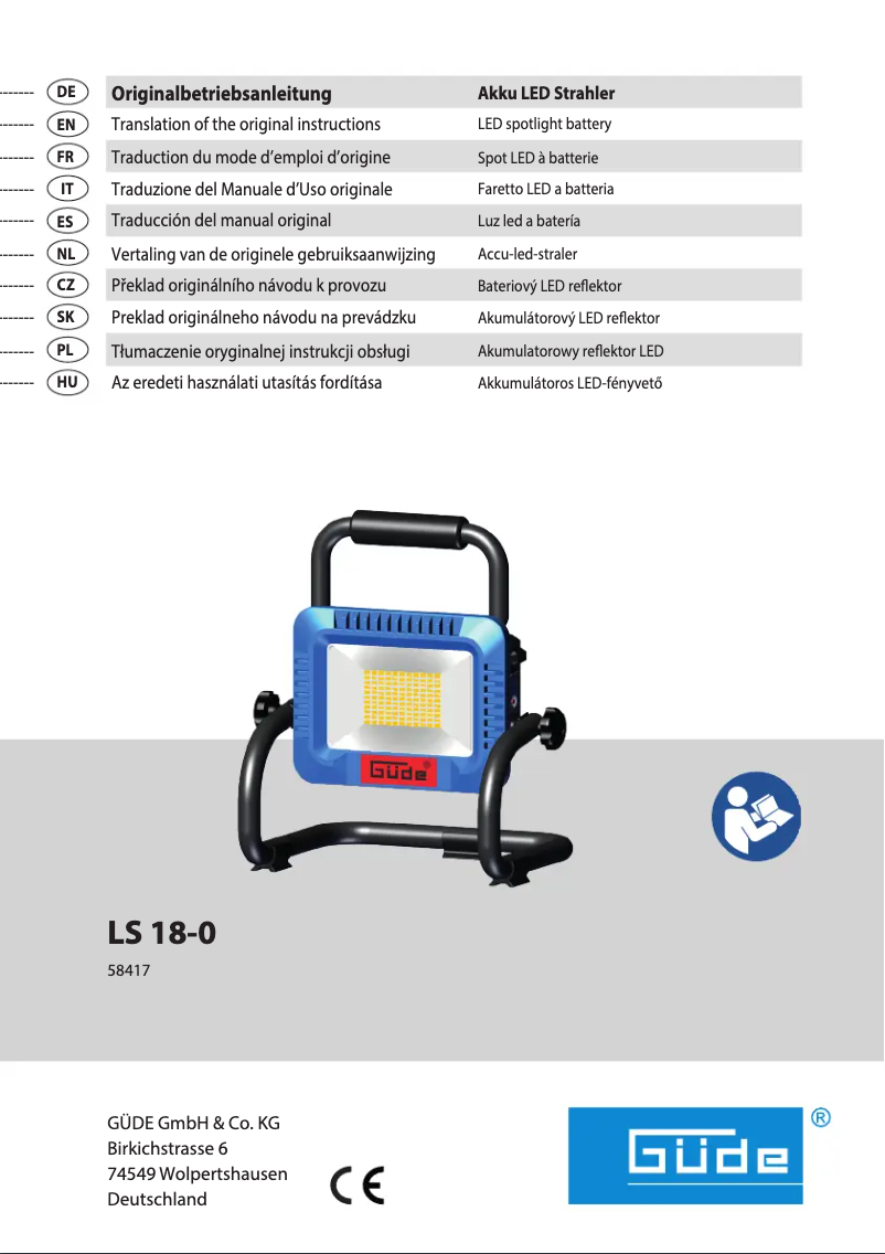 Image de la première page du manuel de l'appareil LS 18-0