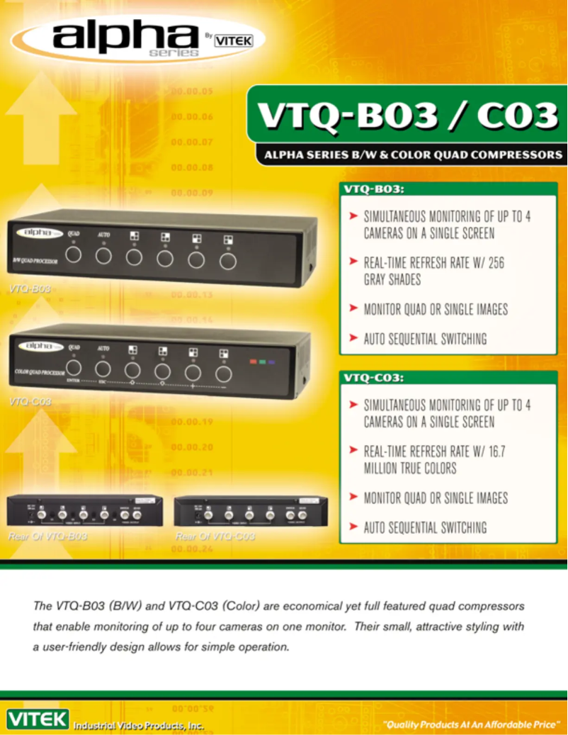 Page 1 de la notice Manuel utilisateur Vitek VTQ-B03