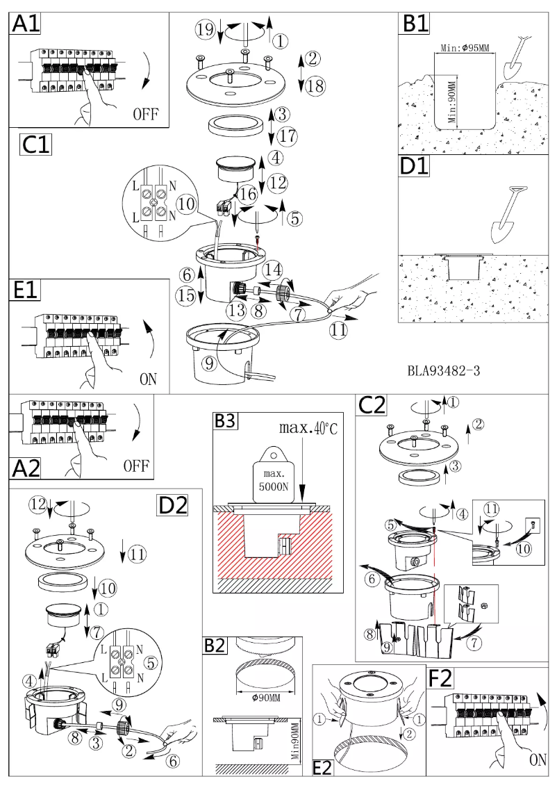 Page 1 de la notice Manuel utilisateur Eglo Lamedo