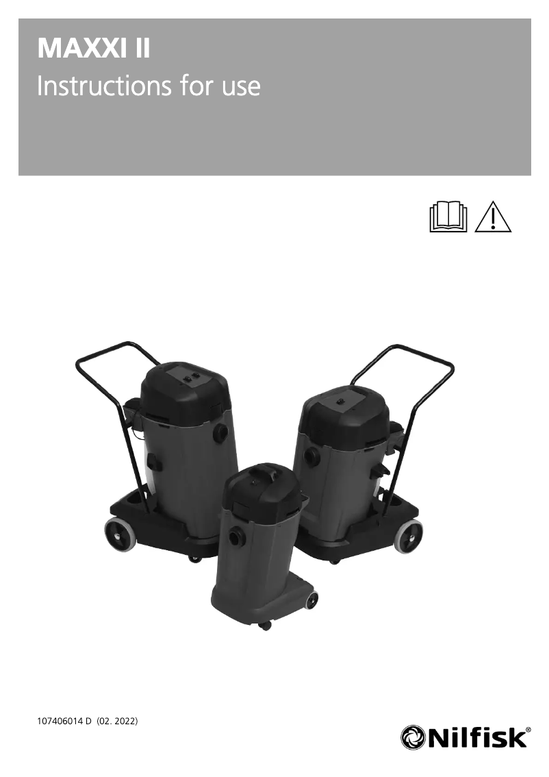 Page 1 de la notice Manuel utilisateur Nilfisk Maxxi II