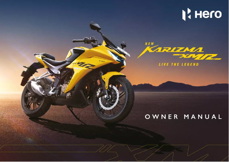 Page 1 de la notice Manuel utilisateur Hero Karizma XMR 210 (2023)