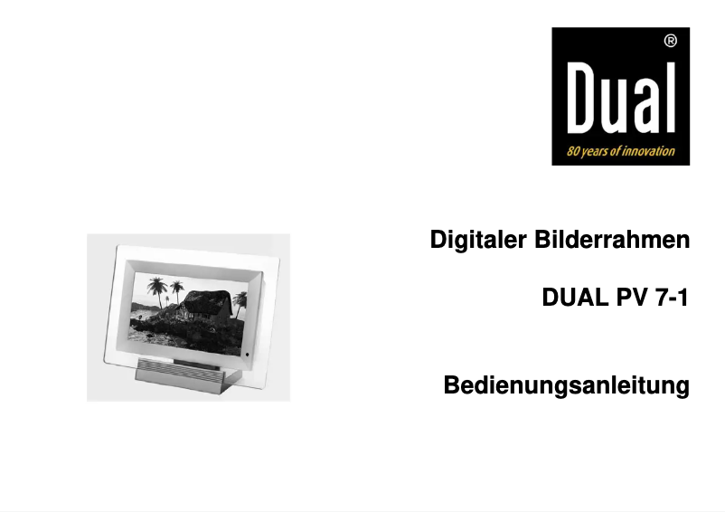 Image de la première page du manuel de l'appareil PV 7-1