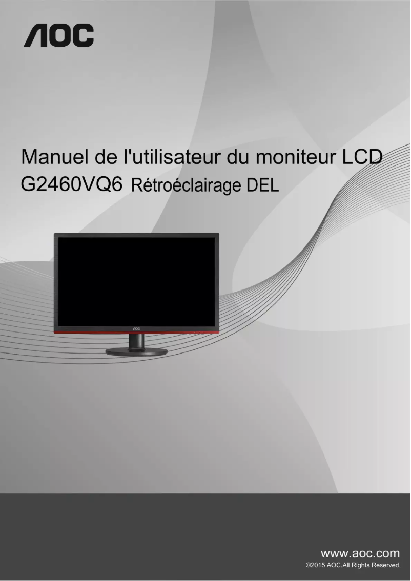 Page 1 de la notice Manuel utilisateur AOC Gaming G2460VQ6