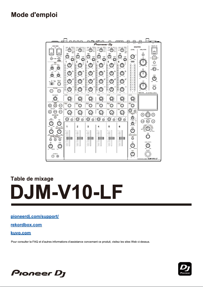 Página 1 del manual Manual de usuario Pioneer DJM-V10-LF