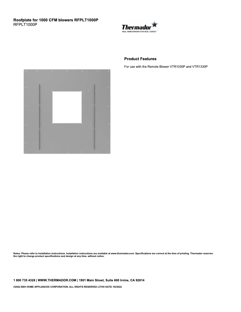 Image de la première page du manuel de l'appareil RFPLT1000P