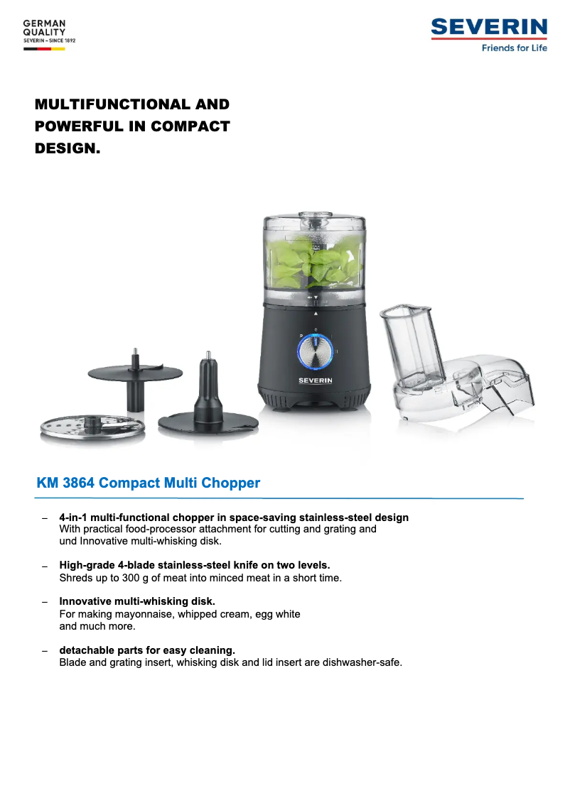 Page n°1 - Fiche technique Severin KM 3864
