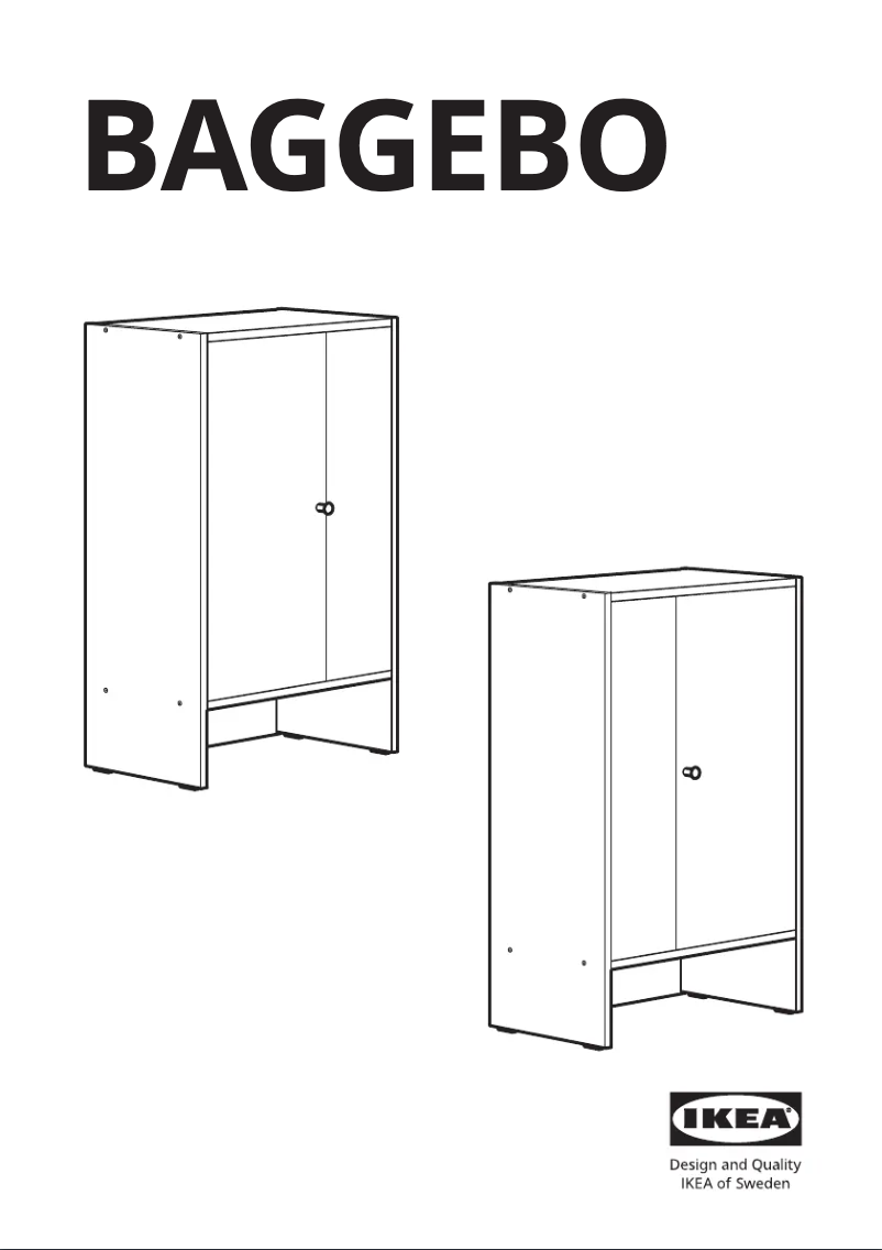 Page 1 de la notice Manuel utilisateur Ikea BAGGEBO 604.812.04