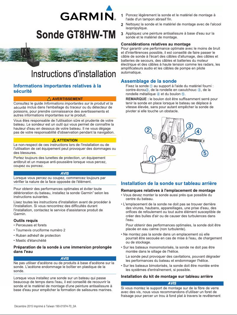 Image de la première page du manuel de l'appareil GT8HW-TM