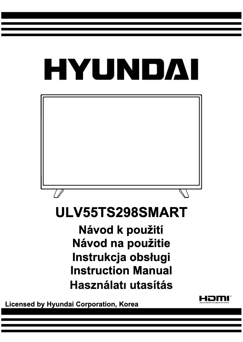 Page 1 de la notice Manuel utilisateur Hyundai ULV55TS298SMART