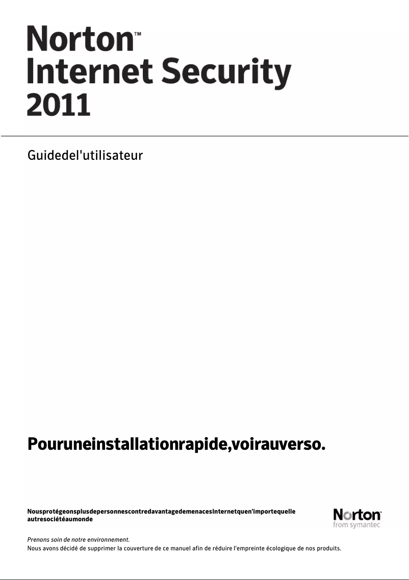 Page n°1 - Manuel utilisateur Symantec Norton Internet Security 2011