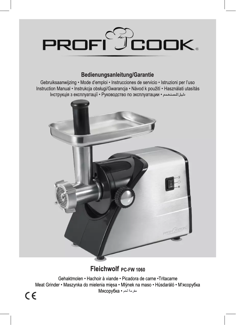 Page n°1 - Manuel utilisateur ProfiCook PC-FW 1060